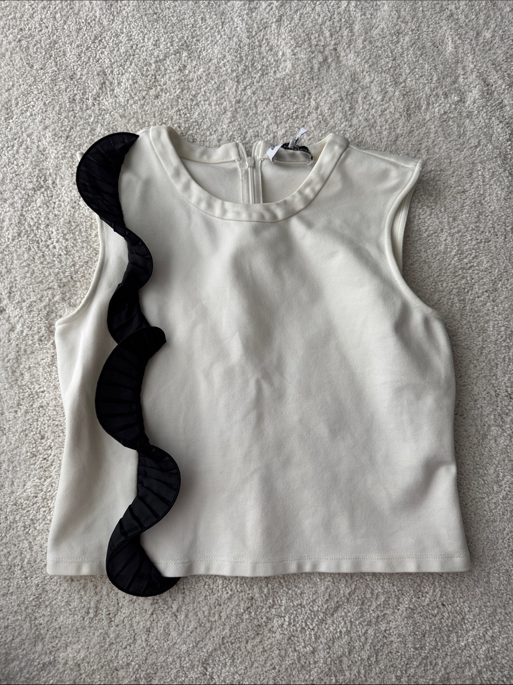 Opening Ceremony White Too with Black Ruffle